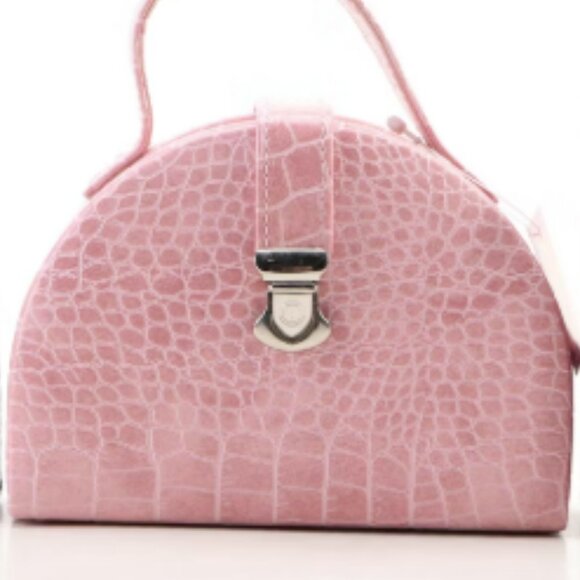 Alten International Purse Style Faux Crocodile Traveling Jewelry Cases - Picture 3 of 11